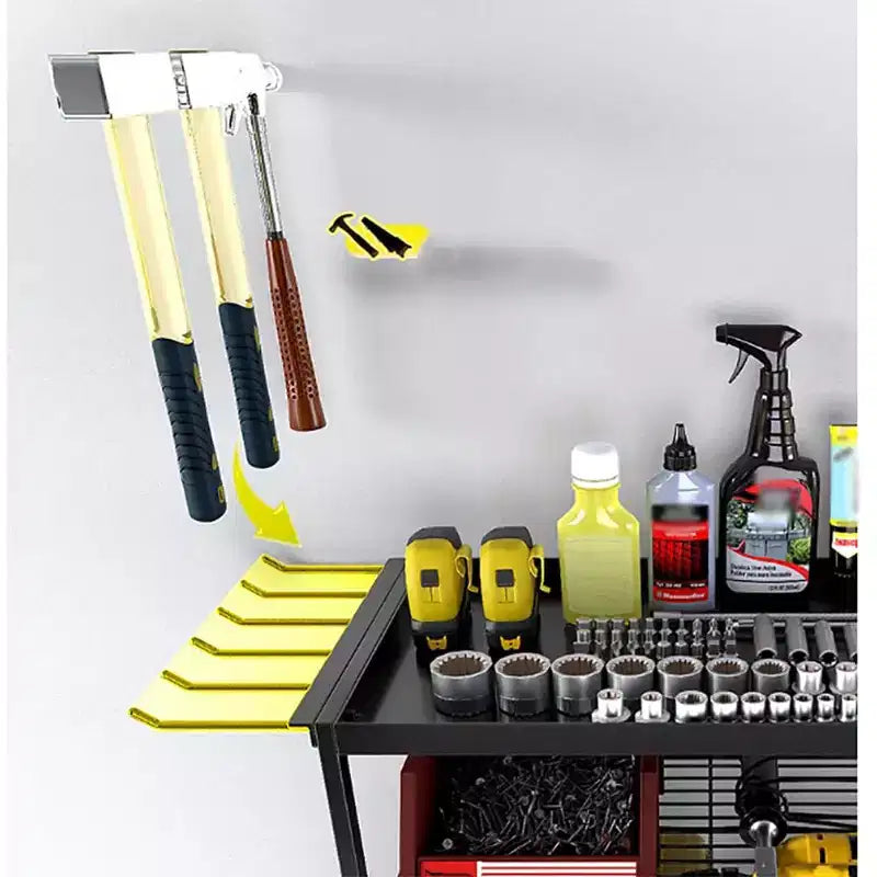 TROPOW Power Tool Storage Wall Mounted Rack, 4 Layer Power Drill Tool Holder for 4 Power Drill Tools, Heavy Duty Tool Shelf for Garage, Workshop
