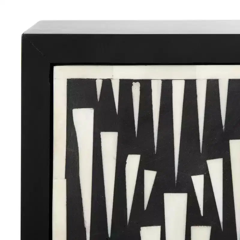 Tessie Bone Inlay 2-Drawer Nighstand - SFV6609 - Bone/Black - Safavieh Couture