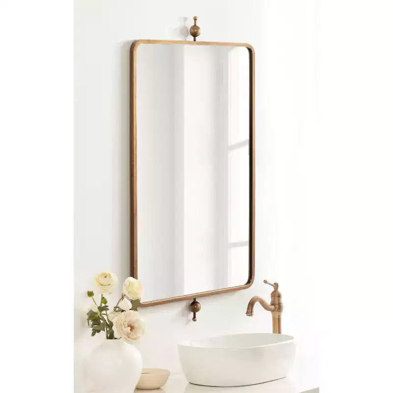 Kate and Laurel Kasota Metal Framed Mirror