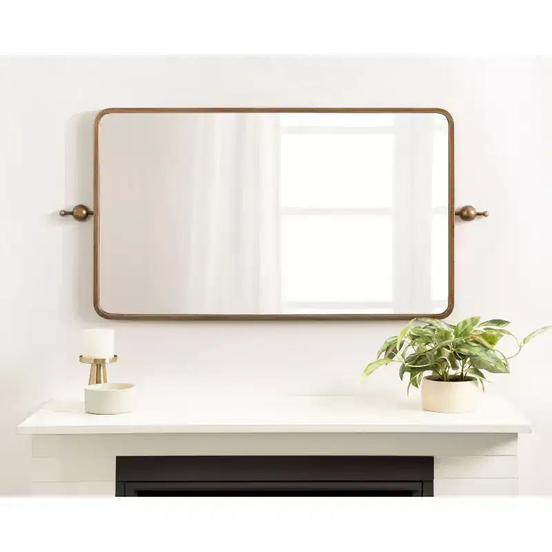 Kate and Laurel Kasota Metal Framed Mirror