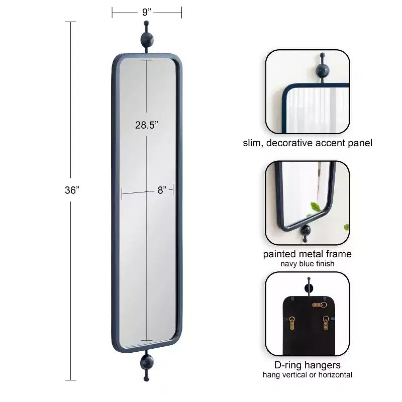 Kate and Laurel Kasota Metal Framed Mirror