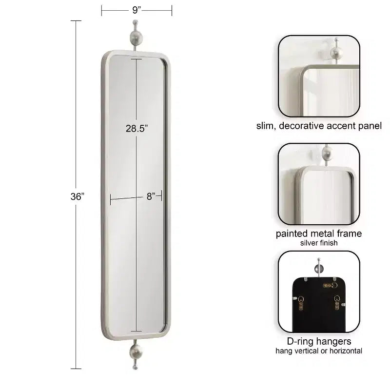 Kate and Laurel Kasota Metal Framed Mirror
