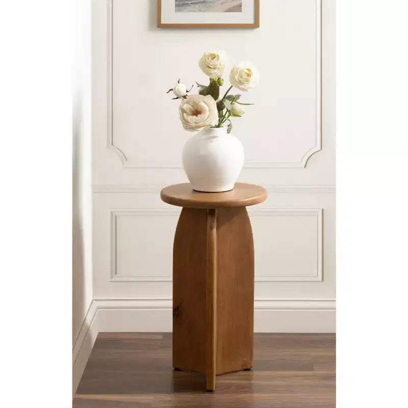 Kate and Laurel Sora Round Wood Drink Table
