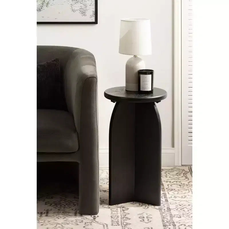 Kate and Laurel Sora Round Wood Drink Table