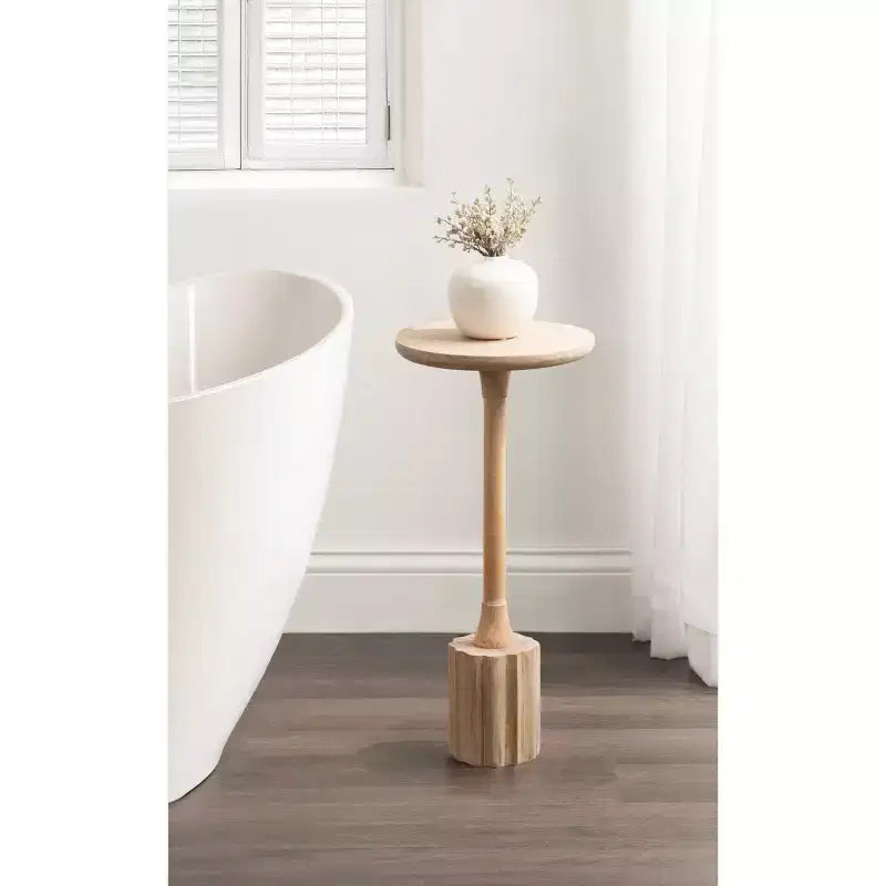 Kate and Laurel Nisha Wood Drink Table