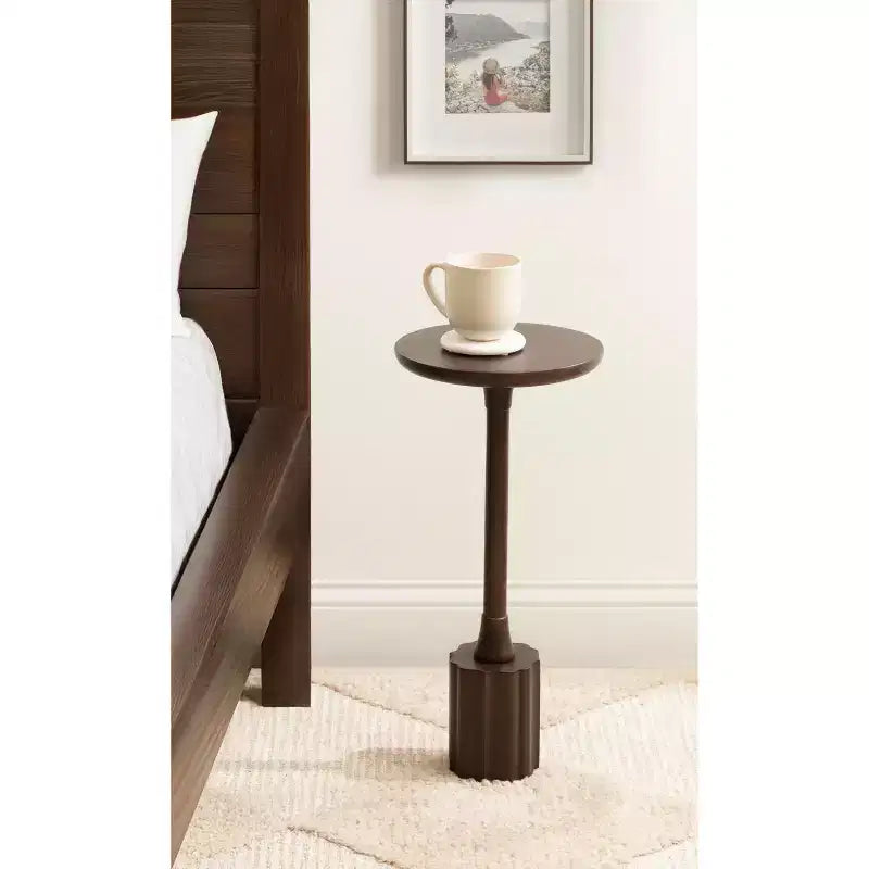 Kate and Laurel Nisha Wood Drink Table