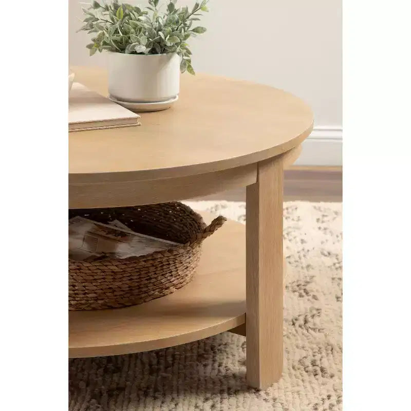 Kate and Laurel Foxford Round MDF Coffee Table