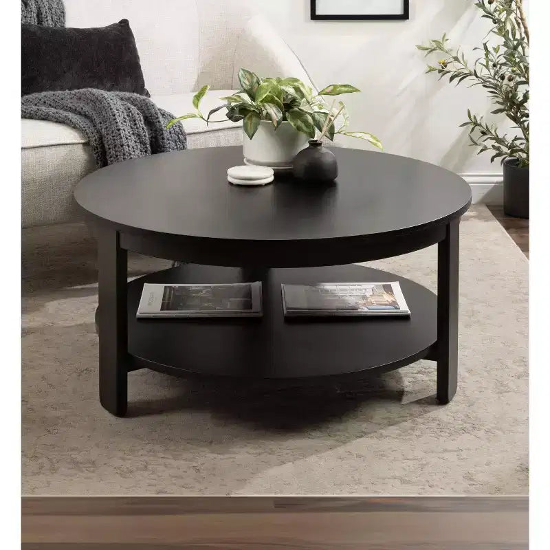 Kate and Laurel Foxford Round MDF Coffee Table