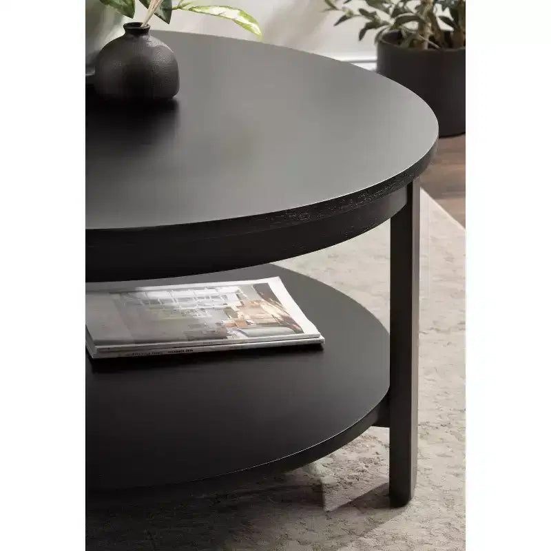 Kate and Laurel Foxford Round MDF Coffee Table