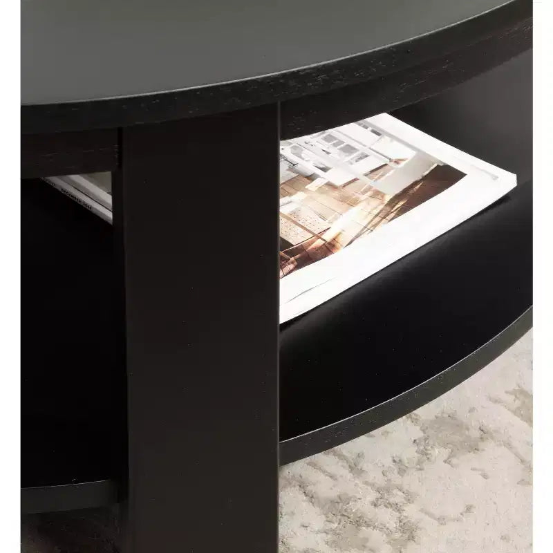 Kate and Laurel Foxford Round MDF Coffee Table