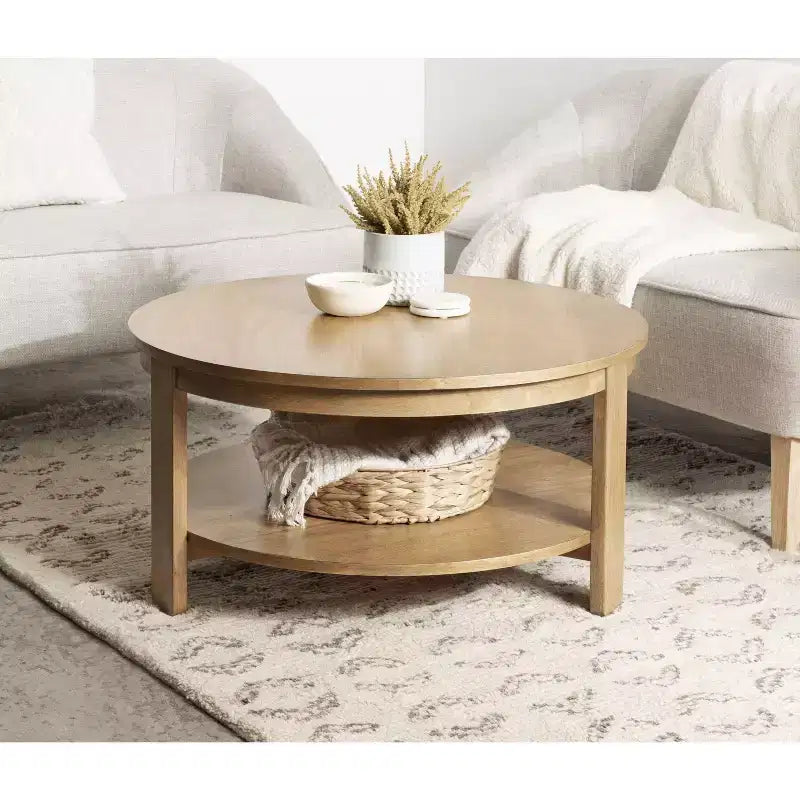 Kate and Laurel Foxford Round MDF Coffee Table