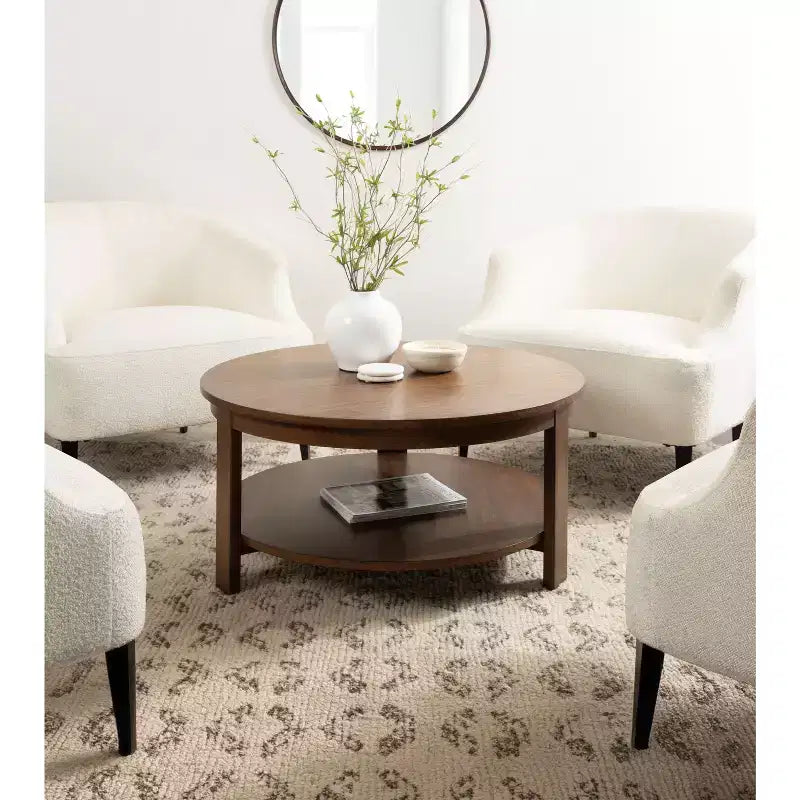 Kate and Laurel Foxford Round MDF Coffee Table
