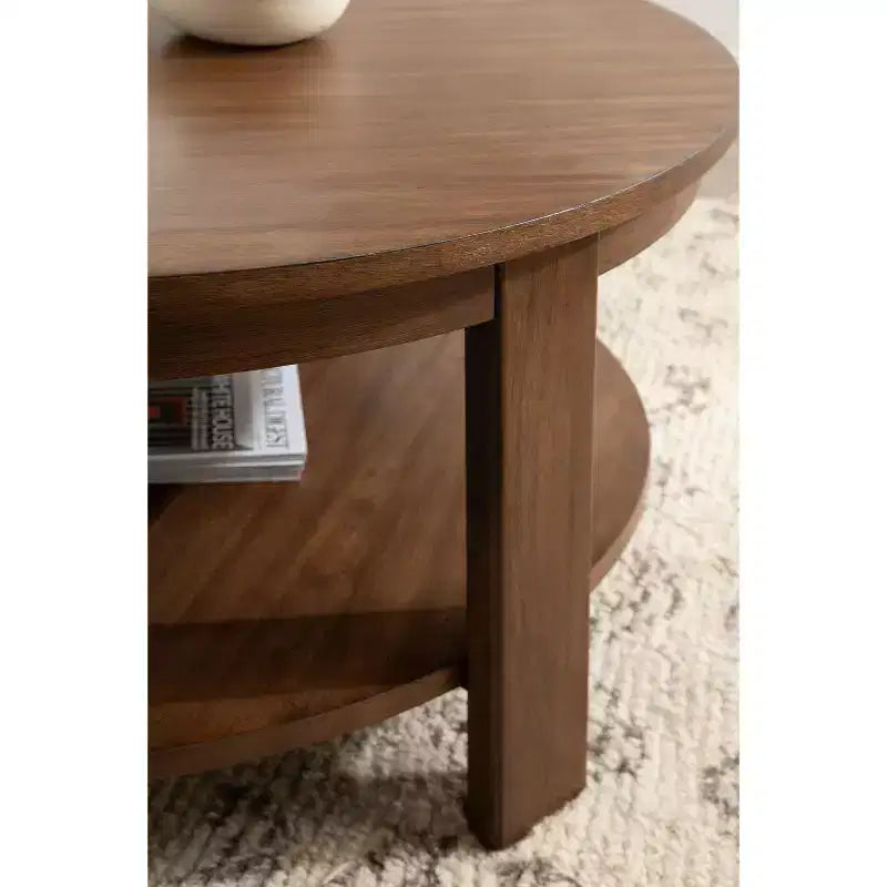 Kate and Laurel Foxford Round MDF Coffee Table