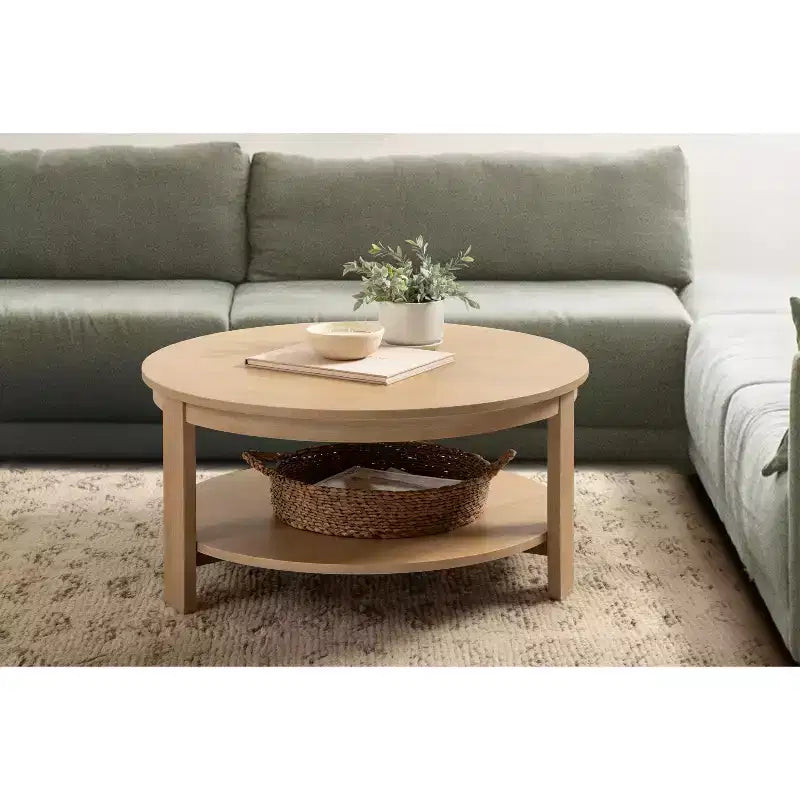 Kate and Laurel Foxford Round MDF Coffee Table