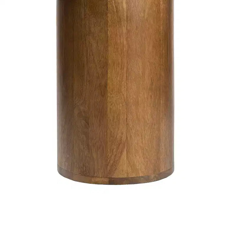 JONATAHN Y Milos 18 Rustic Minimalist Square Marble/Wood Accent Table