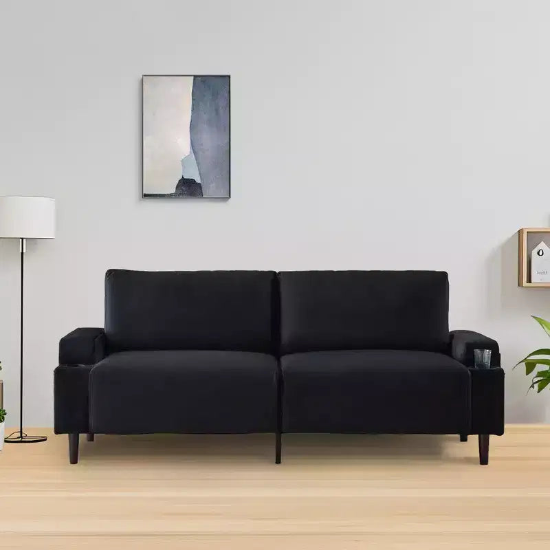 Modern Sofa, 80in Couch- Comfy Sofa with Cup Holders, Deep Seat Sofa Couch for Living Room
