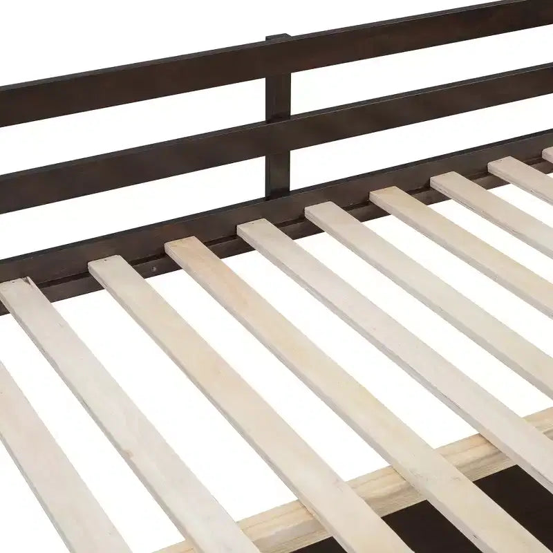 Full Size Loft Bed with Desk, Wood Loft Bed with Drawers & Storage Shelves, High Loft Bed Full with Vanity Mirror for Kids Teens Adults