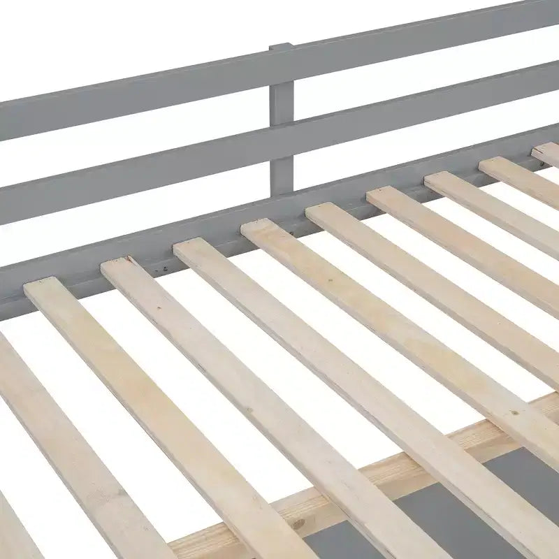 Full Size Loft Bed with Desk, Wood Loft Bed with Drawers & Storage Shelves, High Loft Bed Full with Vanity Mirror for Kids Teens Adults