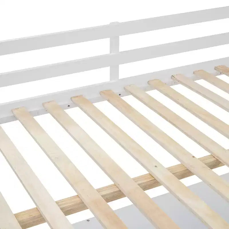 Full Size Loft Bed with Desk, Wood Loft Bed with Drawers & Storage Shelves, High Loft Bed Full with Vanity Mirror for Kids Teens Adults
