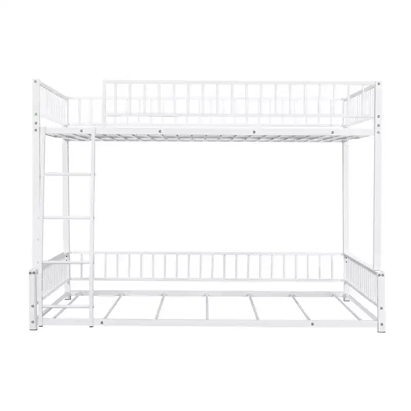 Whisen Twin XL over Queen Bunk Bed Frame with Ladder & Safety Guardrails