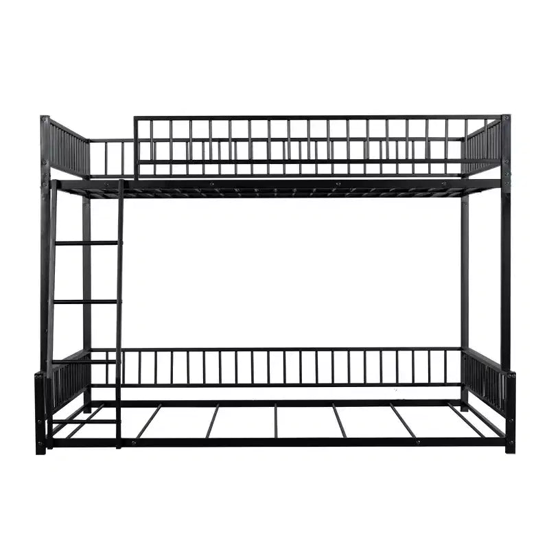 Whisen Twin XL over Queen Bunk Bed Frame with Ladder & Safety Guardrails