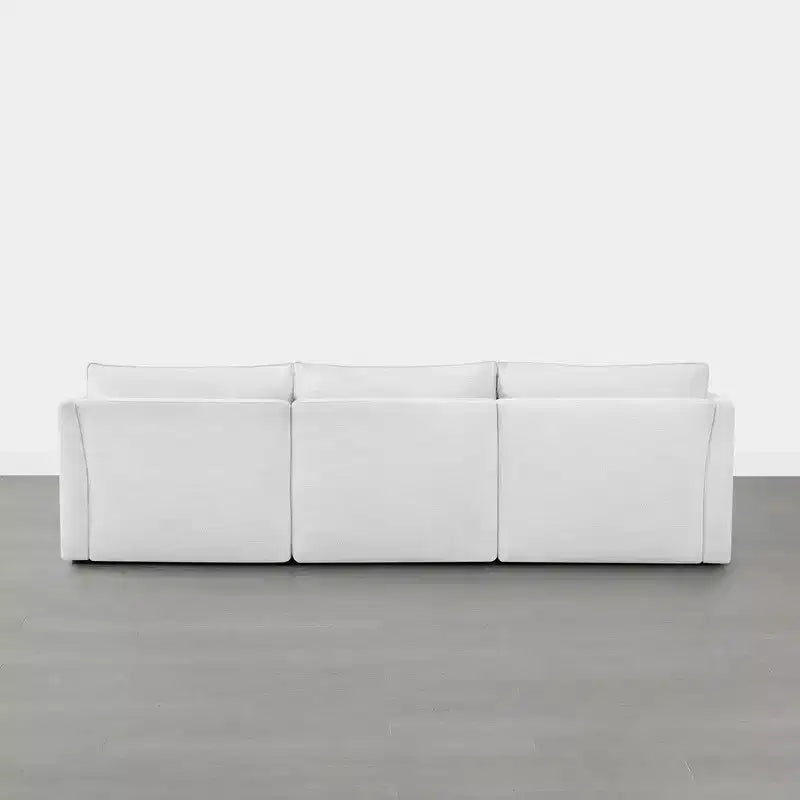 Spruce & Spring Cream 3-Piece Modular Sectional Couch for Living Room
