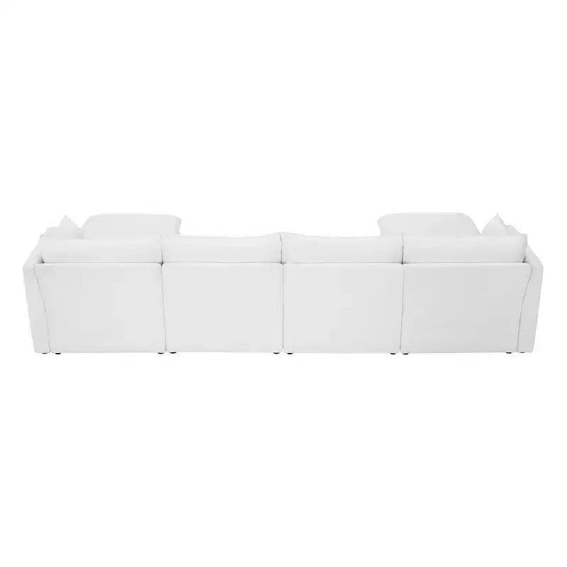Spruce & Spring Cream 3-Piece Modular Sectional Couch for Living Room