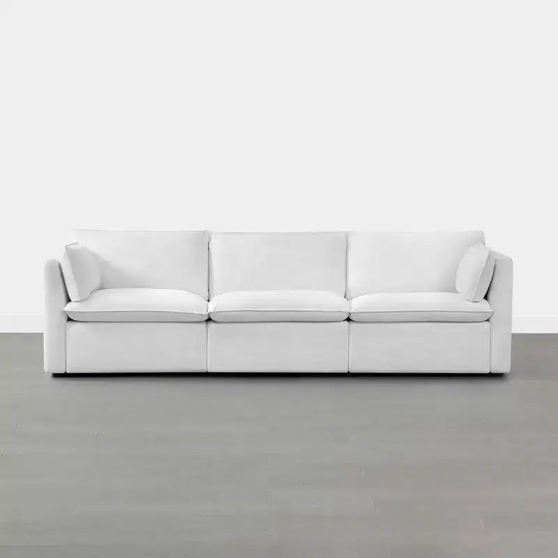 Spruce & Spring Cream 3-Piece Modular Sectional Couch for Living Room
