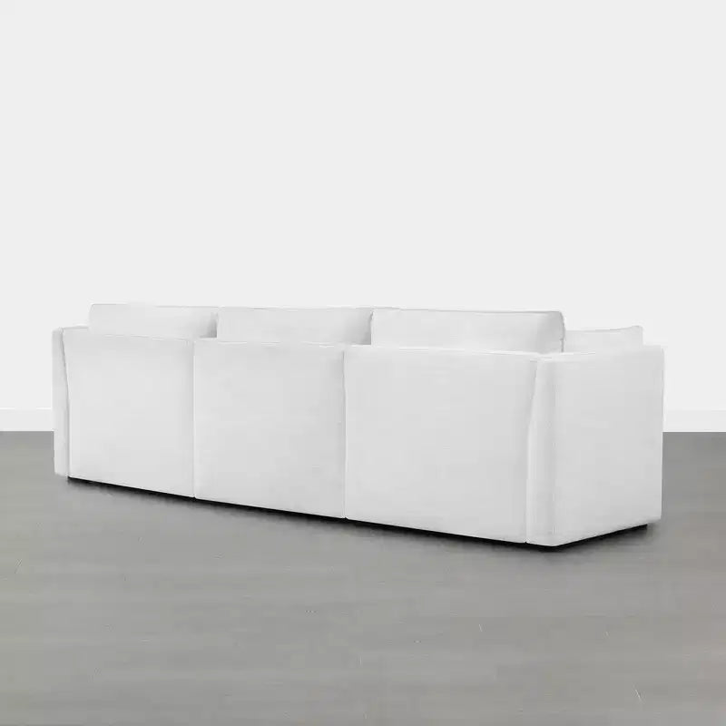 Spruce & Spring Cream 3-Piece Modular Sectional Couch for Living Room