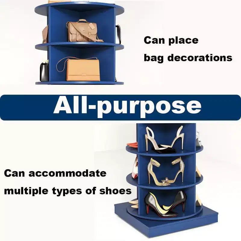 Okak Shoe Cabinet, Display Cabinet with 360 Rotating 6 Shelves,Cabinet for Living Room, Entryway, Hallway