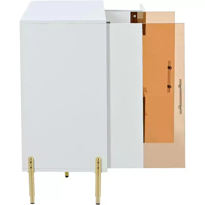 Modern Storage Cabinet with Acrylic Doors, Adjustable Shelves for Kitchen, Dining Room, Living Room, Corridor, Home Office, Spacious Organizer