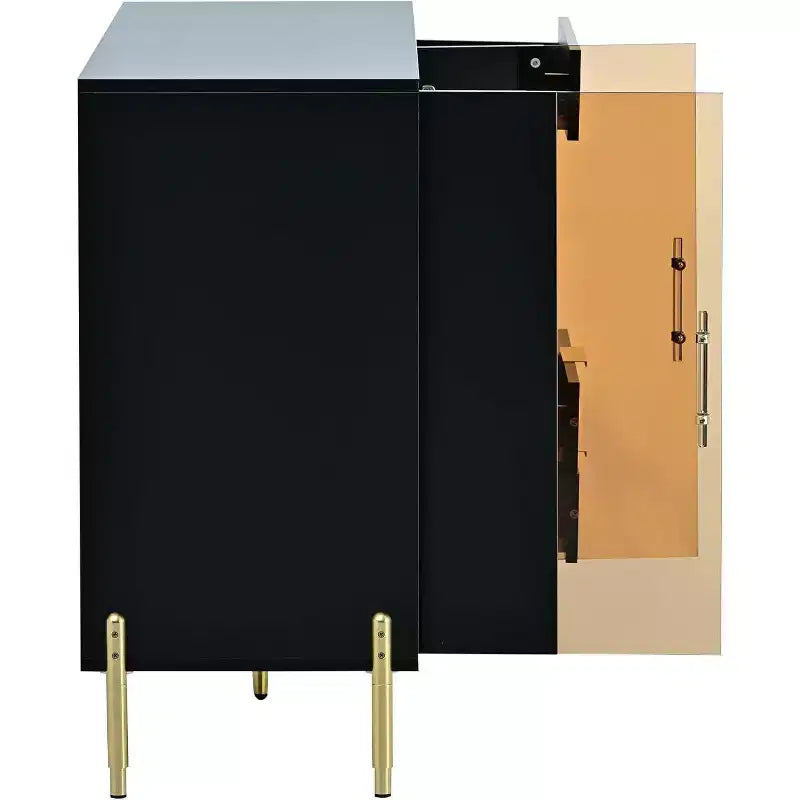 Modern Storage Cabinet with Acrylic Doors, Adjustable Shelves for Kitchen, Dining Room, Living Room, Corridor, Home Office, Spacious Organizer