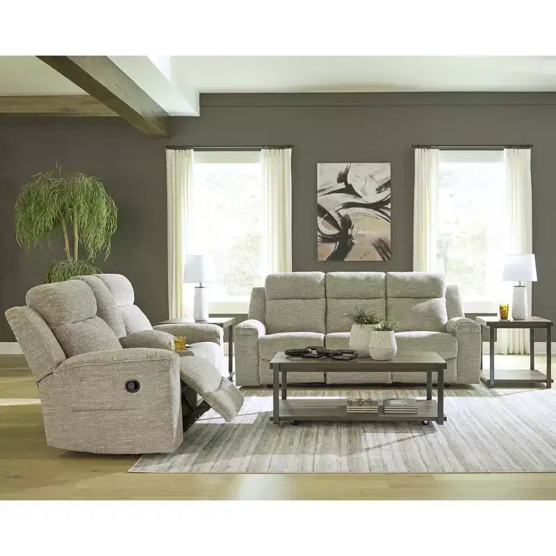 Signature Design by Ashley Trindwick 3-Piece Coffee Table Set with End Tables - Brown/Gun Metal Finish