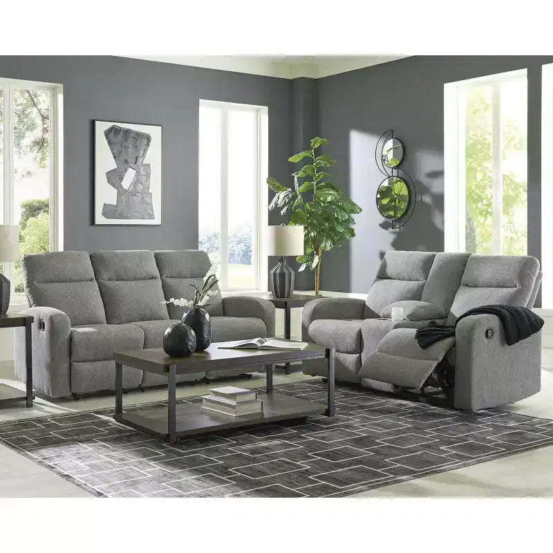 Signature Design by Ashley Trindwick 3-Piece Coffee Table Set with End Tables - Brown/Gun Metal Finish