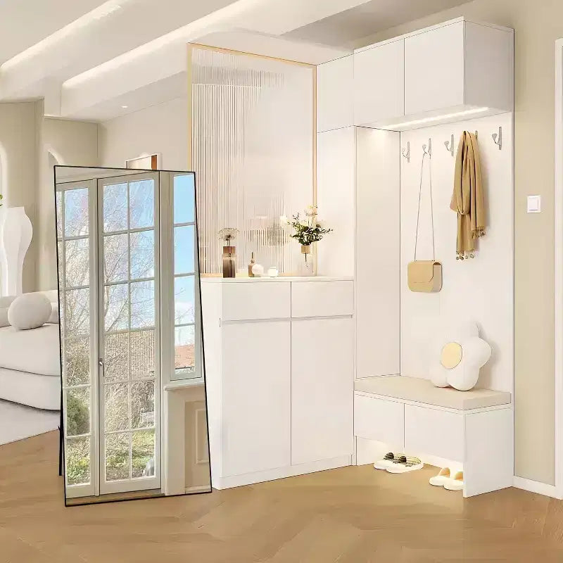Full Length Mirror 76x34 Full Body Floor Mirror for Bedroom or Cloakroom, Can Stand Alone, Hang or Lean Against Wall