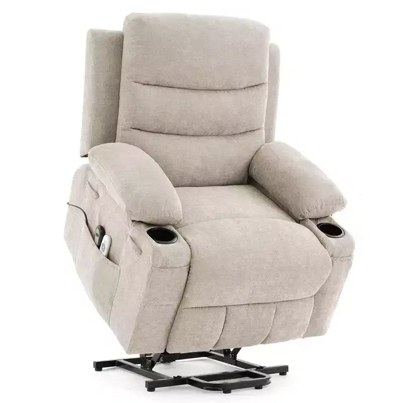 GustoWave Oversized Power Lift Recliner with Massage & Heat for Elderly, Big & Tall Reclining Chair, Single Lazy Boy Recliner Sofa