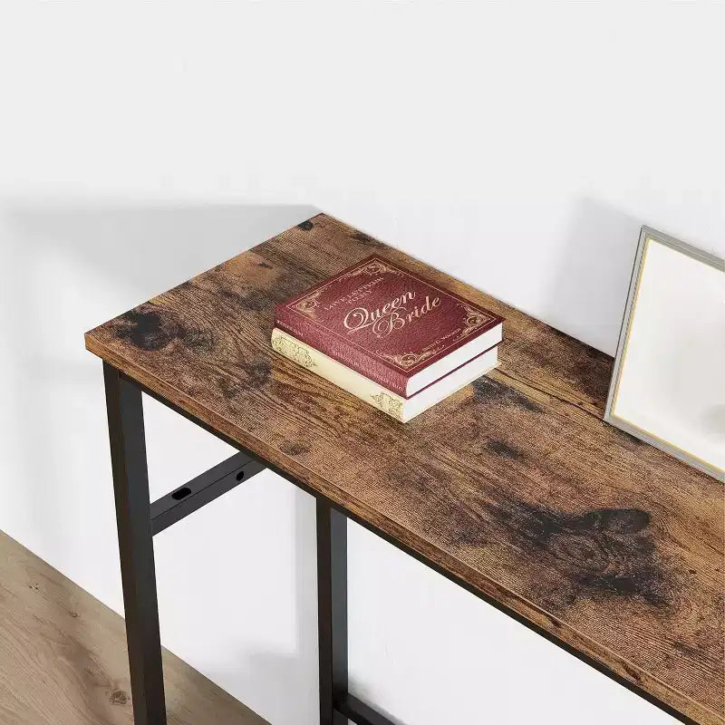 39 Console Table, 2-Tiered Narrow Sofa Table, Sofa Back Table with Adjustable Shelf, Living Room Hallway Entrance Console Table