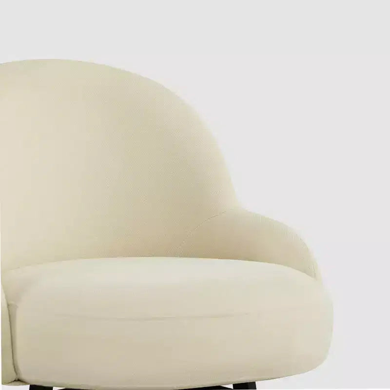 Spruce&Spring Modern Swivel Counter Stool with Curved Low Back & Plush Upholstered Seat