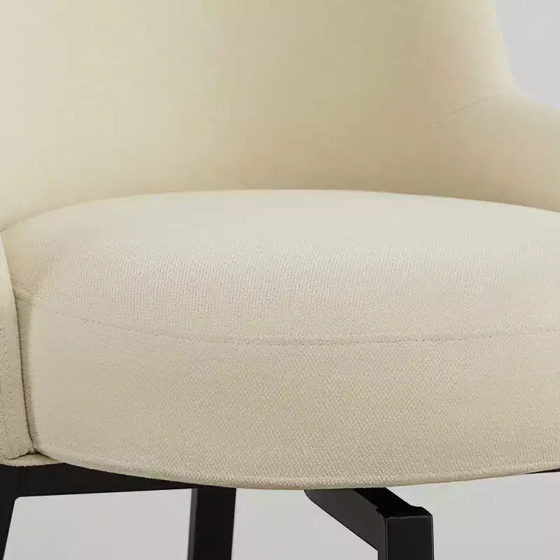 Spruce&Spring Modern Swivel Counter Stool with Curved Low Back & Plush Upholstered Seat