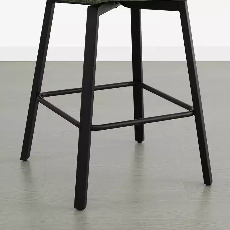 Spruce&Spring Modern Swivel Counter Stool with Curved Low Back & Plush Upholstered Seat
