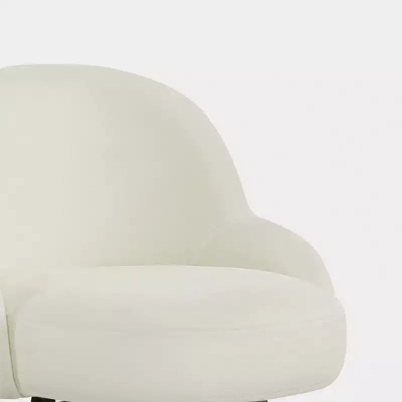Spruce&Spring Modern Swivel Counter Stool with Curved Low Back & Plush Upholstered Seat