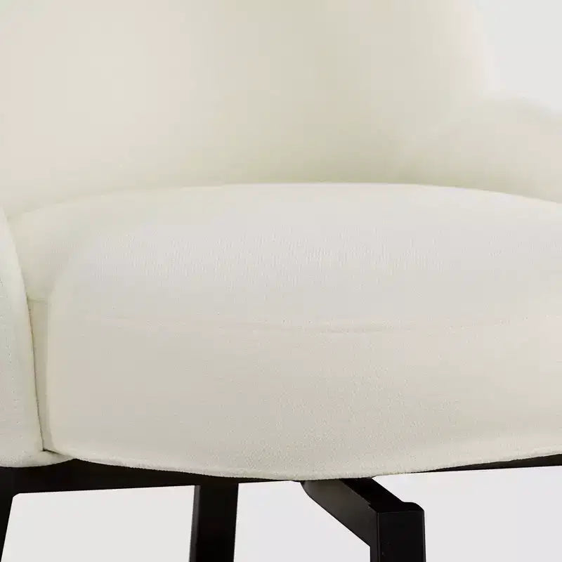 Spruce&Spring Modern Swivel Counter Stool with Curved Low Back & Plush Upholstered Seat