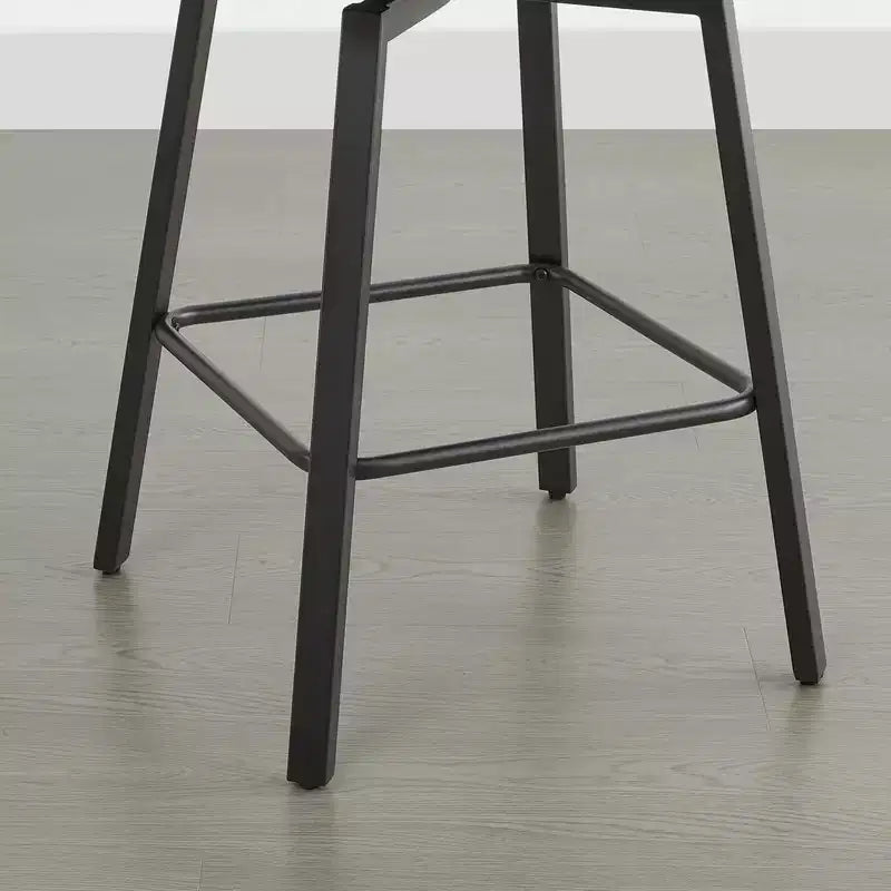 Spruce&Spring Upholstered Barrel-Back Swivel Counter Stool with Double-layer Seat & Metal Base