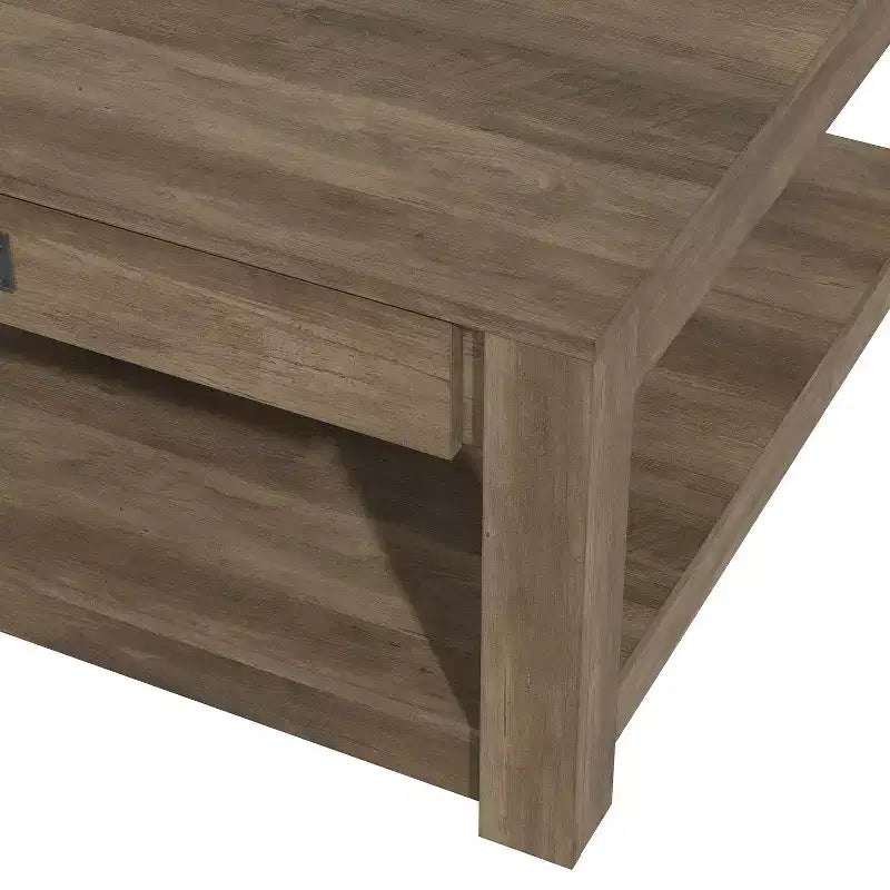 Galano Philia Coffee Table With Drawer - Knotty Oak