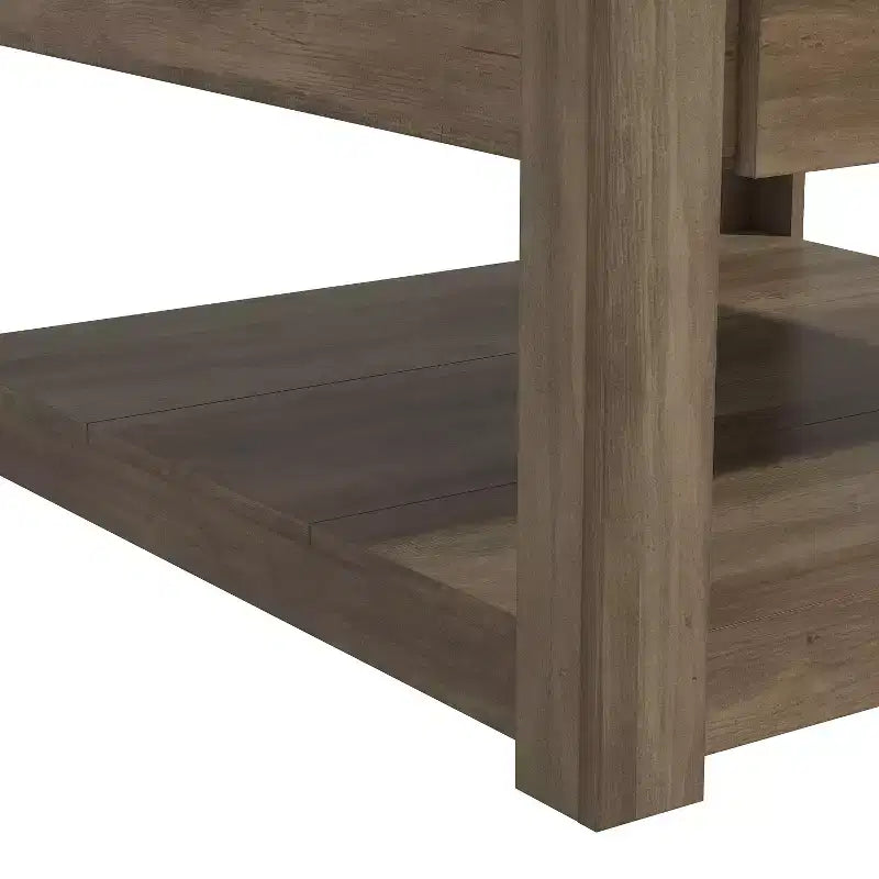 Galano Philia Coffee Table With Drawer - Knotty Oak