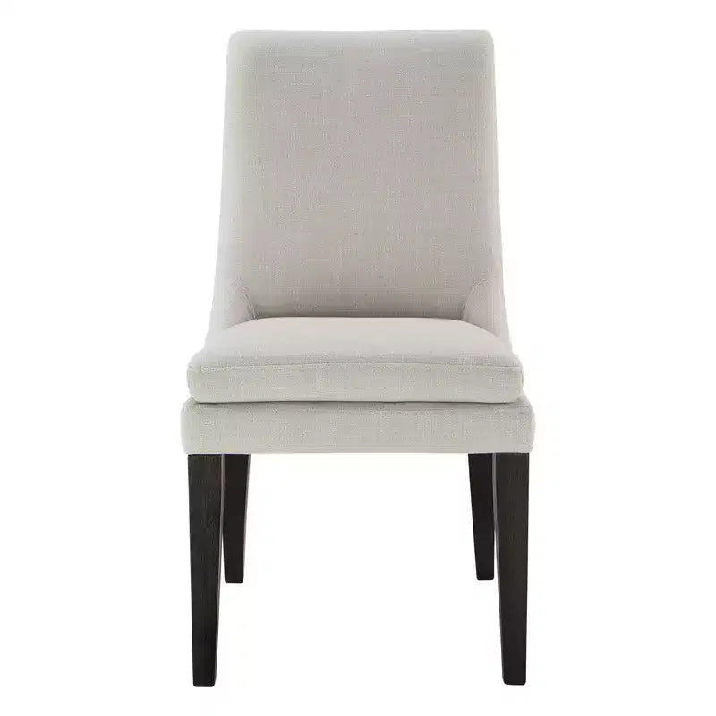 Spruce&Spring Upholstered Dining Chair with Double-layed Seat Cushion and Wood Legs