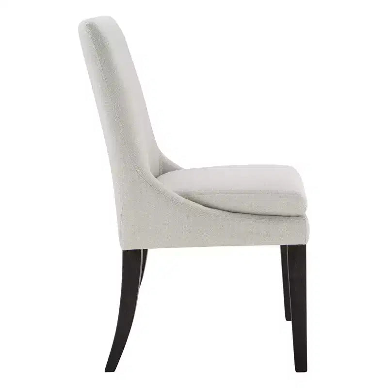Spruce&Spring Upholstered Dining Chair with Double-layed Seat Cushion and Wood Legs