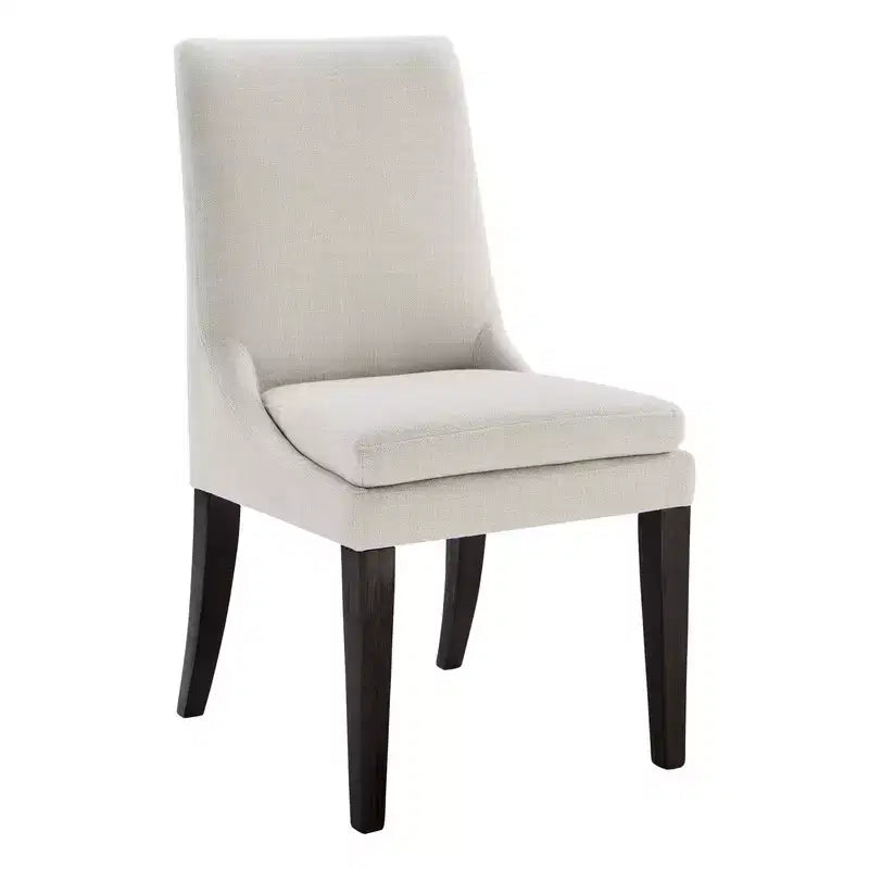 Spruce&Spring Upholstered Dining Chair with Double-layed Seat Cushion and Wood Legs