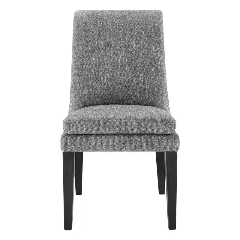 Spruce&Spring Upholstered Dining Chair with Double-layed Seat Cushion and Wood Legs