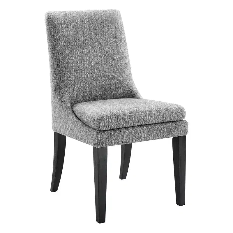 Spruce&Spring Upholstered Dining Chair with Double-layed Seat Cushion and Wood Legs
